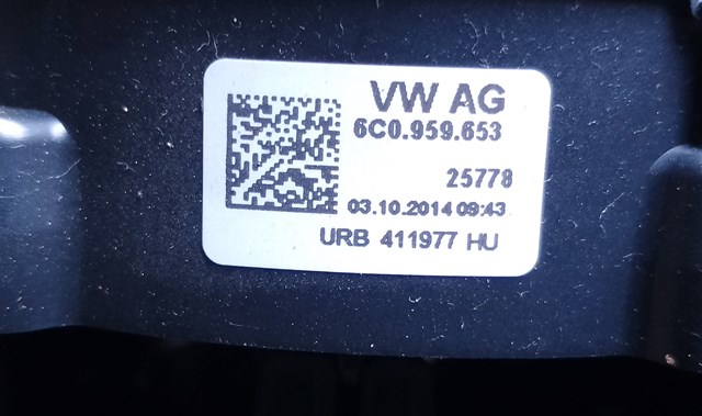 Кольцо airbag контактное, шлейф руля, volkswagen polo 2014р. 6c0959653, моб.+380981029982 6C0.959.653
