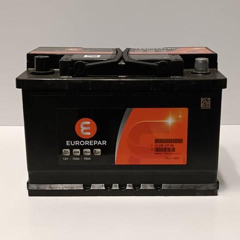 Battery Eurorepar Start-Stop AGM 12V 70AH 760A(EN) R+ - 1620012780  Eurorepar -  Store