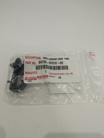 Гачок для сумок багажного відділення 647250T010C0 TOYOTA