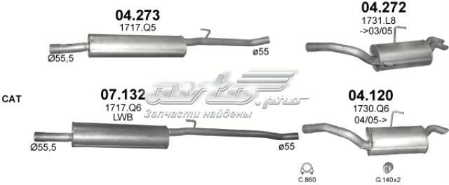 Вихлопна труба 07132 POLMOSTROW