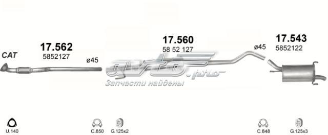 Середній глушник 17560 POLMOSTROW