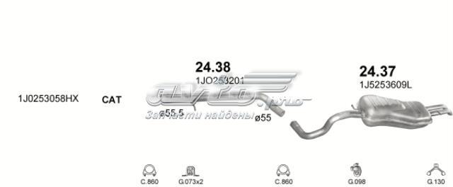 Вихлопна труба 2438 POLMOSTROW