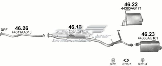 Глушник вихлопних газів кінцевий 4622 POLMOSTROW