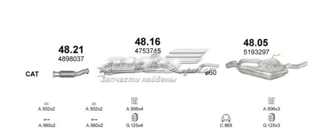 Вихлопна труба 4805 POLMOSTROW