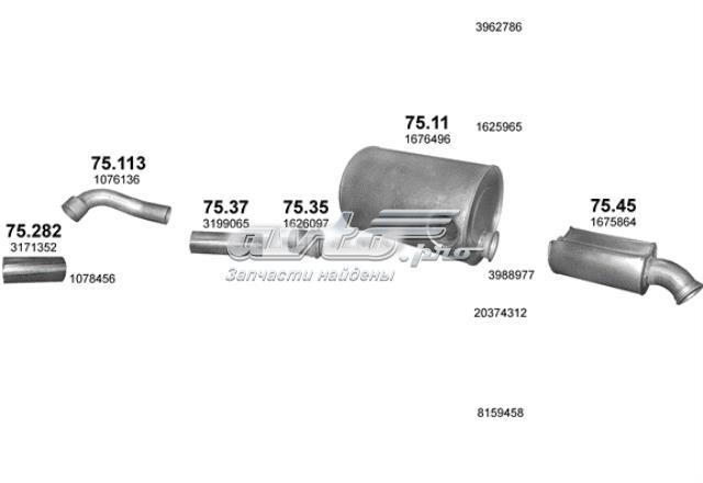 Штани глушника передні 7535 POLMOSTROW