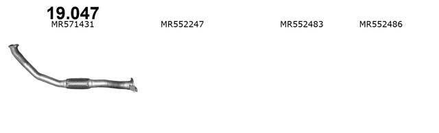 Штани глушника передні MR571431 MITSUBISHI