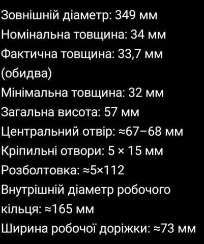 Ротор гальмівний 4M0615301AN VAG