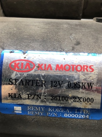 Стартер двигуна 0K30A18400 HYUNDAI