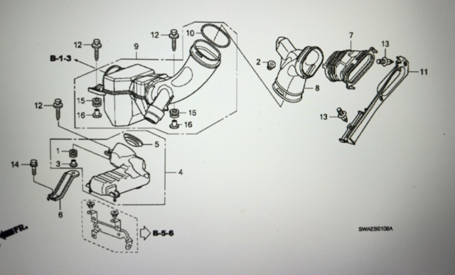 Резонатор повітряного фільтра 17231R06E00 HONDA