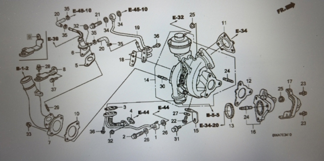 Подача масляна труба 19545R06E00 HONDA