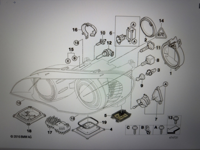 Фари 63117240787 BMW