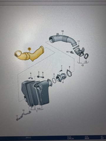 Повітроприймач 7P6129609A VAG