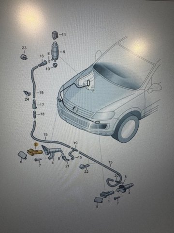 Накладка форсунки омивача фари передньої 7P6807937 VAG