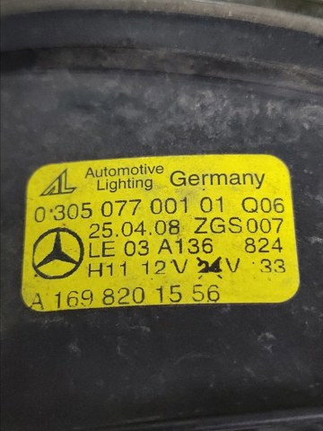 Фара протитуманна, ліва Mercedes A