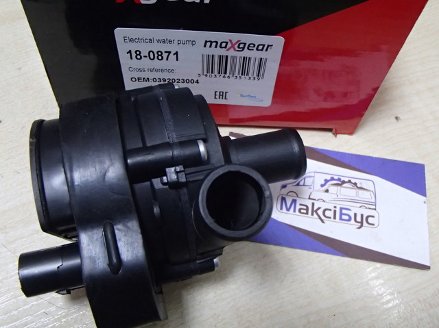 Помпа водяна, додатковий електричний 180871 MAXGEAR