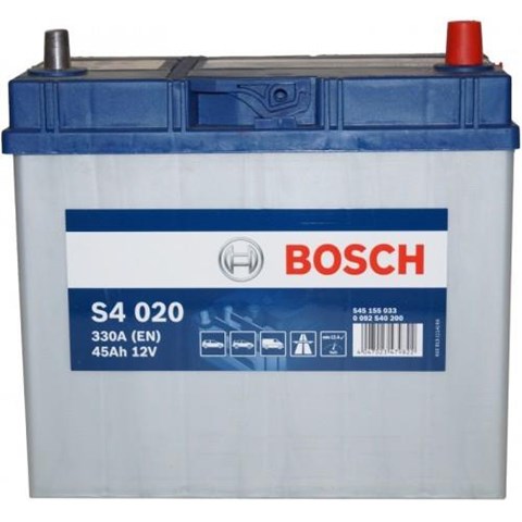 Bosch s4 asia акумулятор 12в / 45а-год / 330а / 238129227 / 11,43кг (виводи -+) тонкі клеми 0092S40200