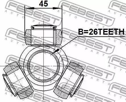 Внутришній трипоїд 0116AGV10 FEBEST