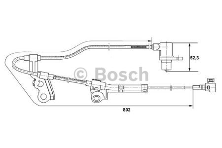 Bosch датчик частоти обертання колеса передн. лів. toyota avensis 03- 0265006676