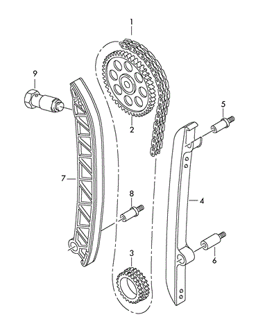 Натягувач ланцюга ГРМ 03F109507F VAG