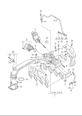 Клапан турбіни 03F198725C VAG