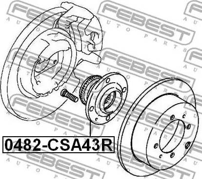 Підшипник задньої маточини 0482CSA43R FEBEST