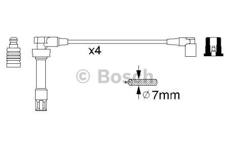Дріт високовольтні, комплект 0986356307 BOSCH
