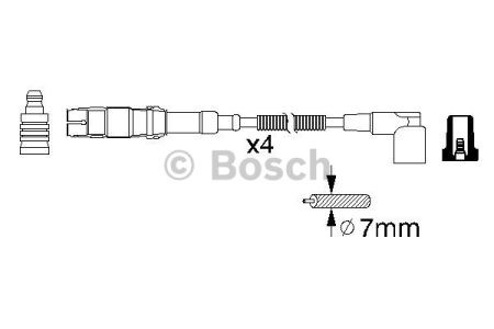 Bosch b310 дроти високого напруги (4шт) bmw e46 1,8/1,9, e34 1,8 0986356310