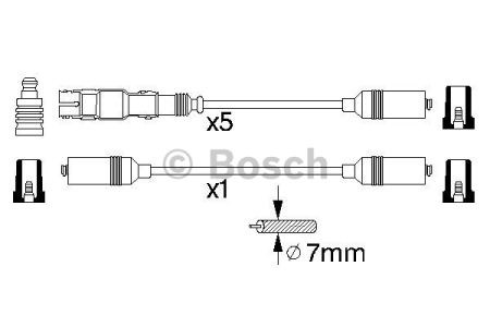Bosch b350 дроти високого напруги (6шт.) vw sharan 2,0 95-00 seat alhambra 0986356350