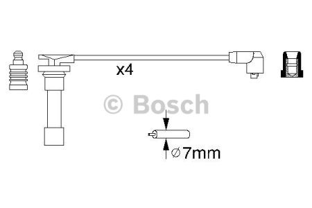 Bosch b776 дроти високого напруги 4 шт. honda/rover 0986356776