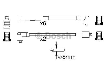 Bosch b858 дроти високого напруги ford sierra 2,0-2,8 granada 2,3 0986356858
