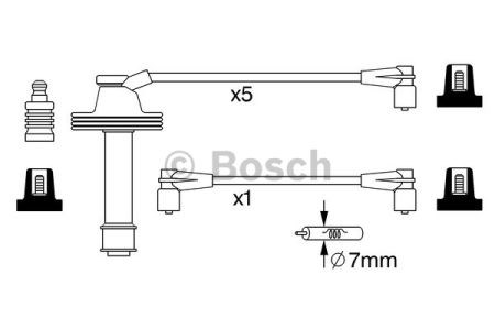 Bosch volvo дроти високого напруги (6шт.) 850, s70, v70 i 0986357232