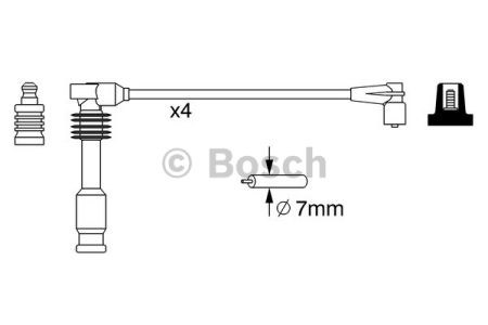 Дріт високовольтні, комплект 0986357237 BOSCH