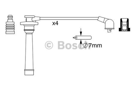 Дріт високовольтний 0986357272 BOSCH