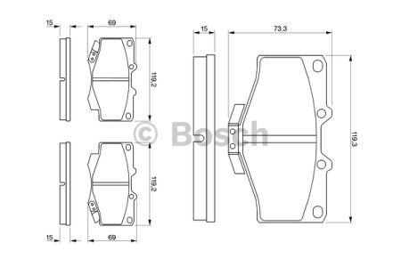 Тормозні колодки 0986424268 BOSCH