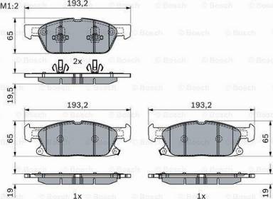 Колодки передні 0986424326 BOSCH