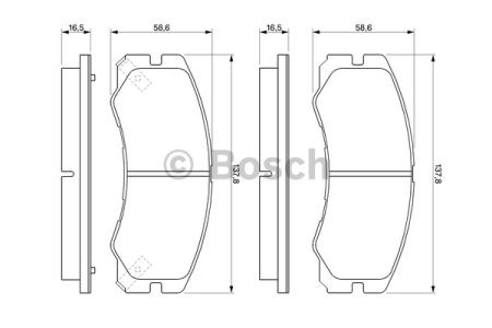 Передні гальмівні колодки 0986424366 BOSCH