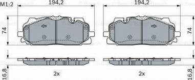 Передні гальмівні колодки 0986424429 BOSCH
