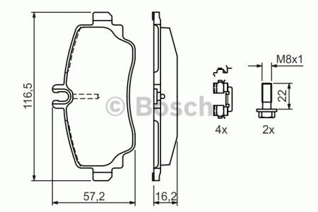 Дискові гальма 0986424470 BOSCH