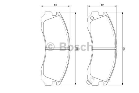 Передні гальмівні колодки 0986424523 BOSCH