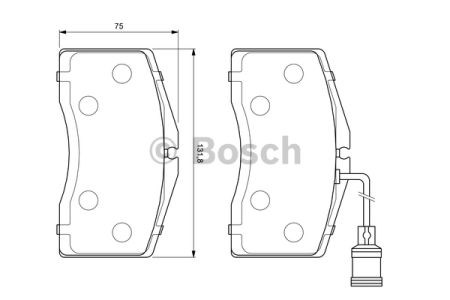 Bosch гальмівні колодки перед. audi a8/s8  94-02  (з датчик.) 0986424664
