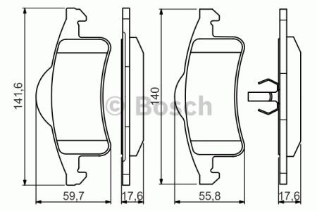 Колодки гальмівні задні, дискові 0986424665 BOSCH