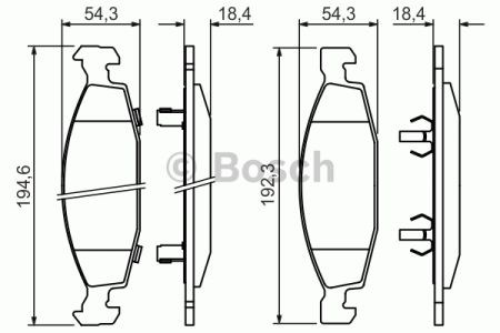 Колодки гальмівні передні, дискові 0986424666 BOSCH