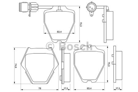 Колодки гальмівні дискові комплект 0986424689 BOSCH