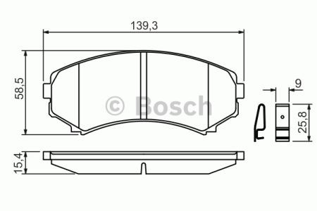 Тормозні колодки 0986424709 BOSCH