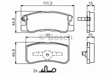 Задні гальмівні колодки 0986424717 BOSCH