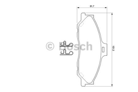 Колодки гальмівні передні, дискові 0986424720 BOSCH