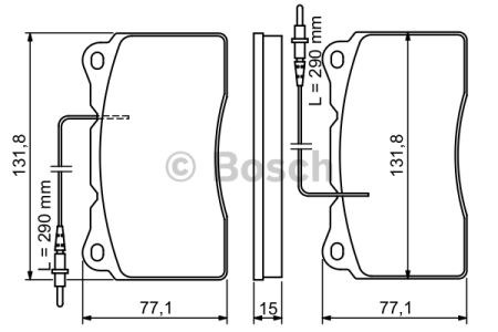 Передні гальмівні колодки 0986424738 BOSCH