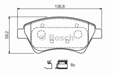 Тормозні колодки 0986424785 BOSCH