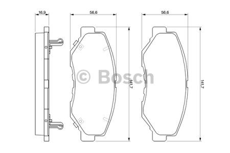 Колодки гальмівні передні, дискові 0986424809 BOSCH