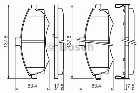 Дискові гальма 0986424810 BOSCH
